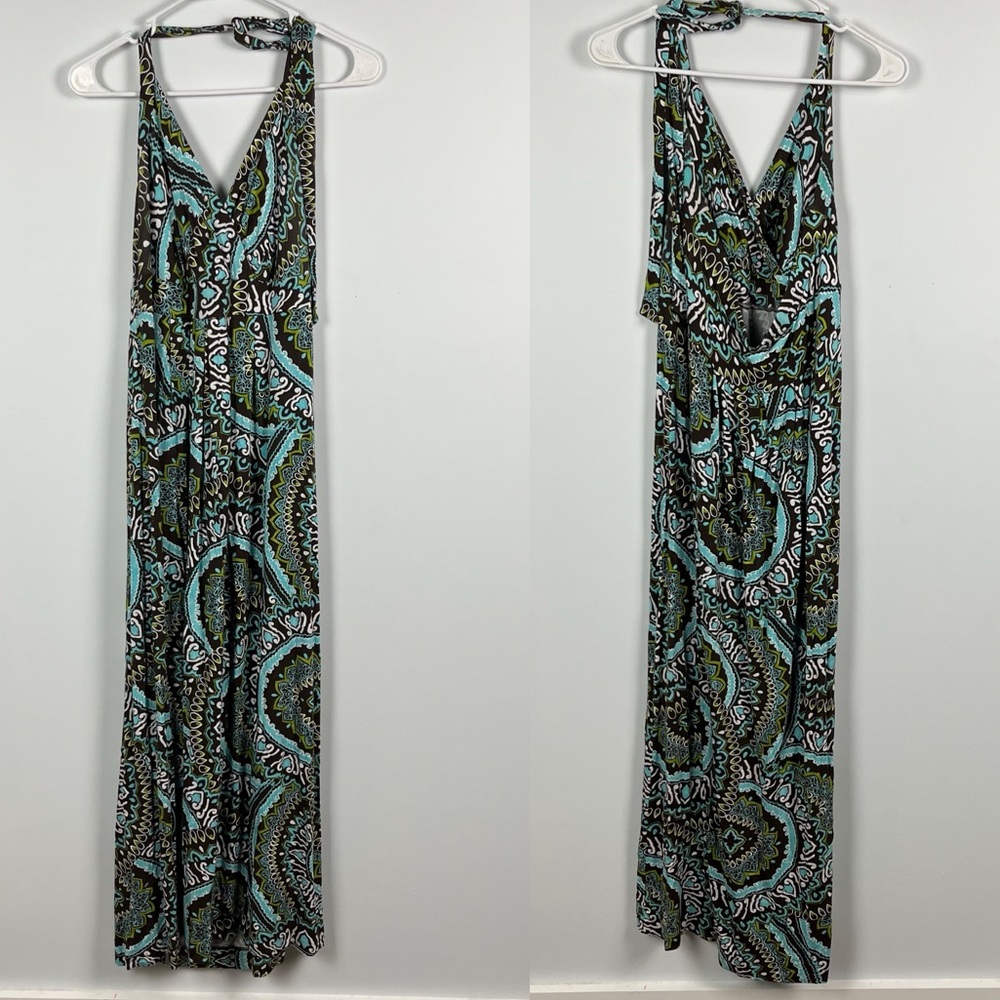 Vintage New York & Company Y2K Maxi Babydoll Tank Dress Baroque Size Large